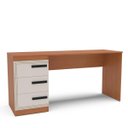 Ver imagem 2 de Mesa Escrivaninha Valência Home Office 3 Gavetas 163x77cm Creme/Freijó 250693