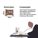 Ver imagem 3 de Colchonete de Pet Caminha Marrom Para Cães Gatos Impermeável Macio 70cm x 60cm