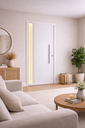 Ver imagem 1 de Porta Pivotante Branco Vidro Lateral 210x120 Lado Esquerdo