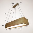 Ver imagem 4 de Luminária Teto Pendente Lustre Madeira Maciça Sala de Jantar
