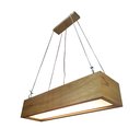 Ver imagem 1 de Luminária Teto Pendente Lustre Madeira Maciça Sala de Jantar