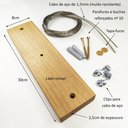 Ver imagem 7 de Luminária Teto Pendente Lustre Madeira Maciça Sala de Jantar