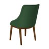 Kit 4 Cadeiras de Jantar Elisa Nobre Estofada Capitonê Veludo Verde Base Madeira Maciça Imbuia - 4