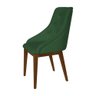 Kit 4 Cadeiras de Jantar Elisa Nobre Estofada Capitonê Veludo Verde Base Madeira Maciça Imbuia - 3