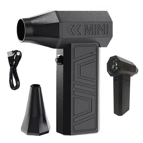 Mini Ventilador Soprador Turbo Jet Fan 130.000 Rpm sem Fio 3 Velocidades Bateria Recarregavel Usb Po