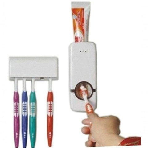 Suporte para Escova Dispenser de Pasta de Dente Automatico
