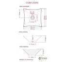 Ver imagem 5 de Conjunto Bancada C-cuba L30, Prateleira e Espelheira Metrópole 606 Carvalho Carvalho Dark
