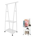 Ver imagem 1 de Arara de Roupas Sapateira Cabideiro Closet Prateleira Guarda Roupa Movel Rodas Aberto Organizador Qu