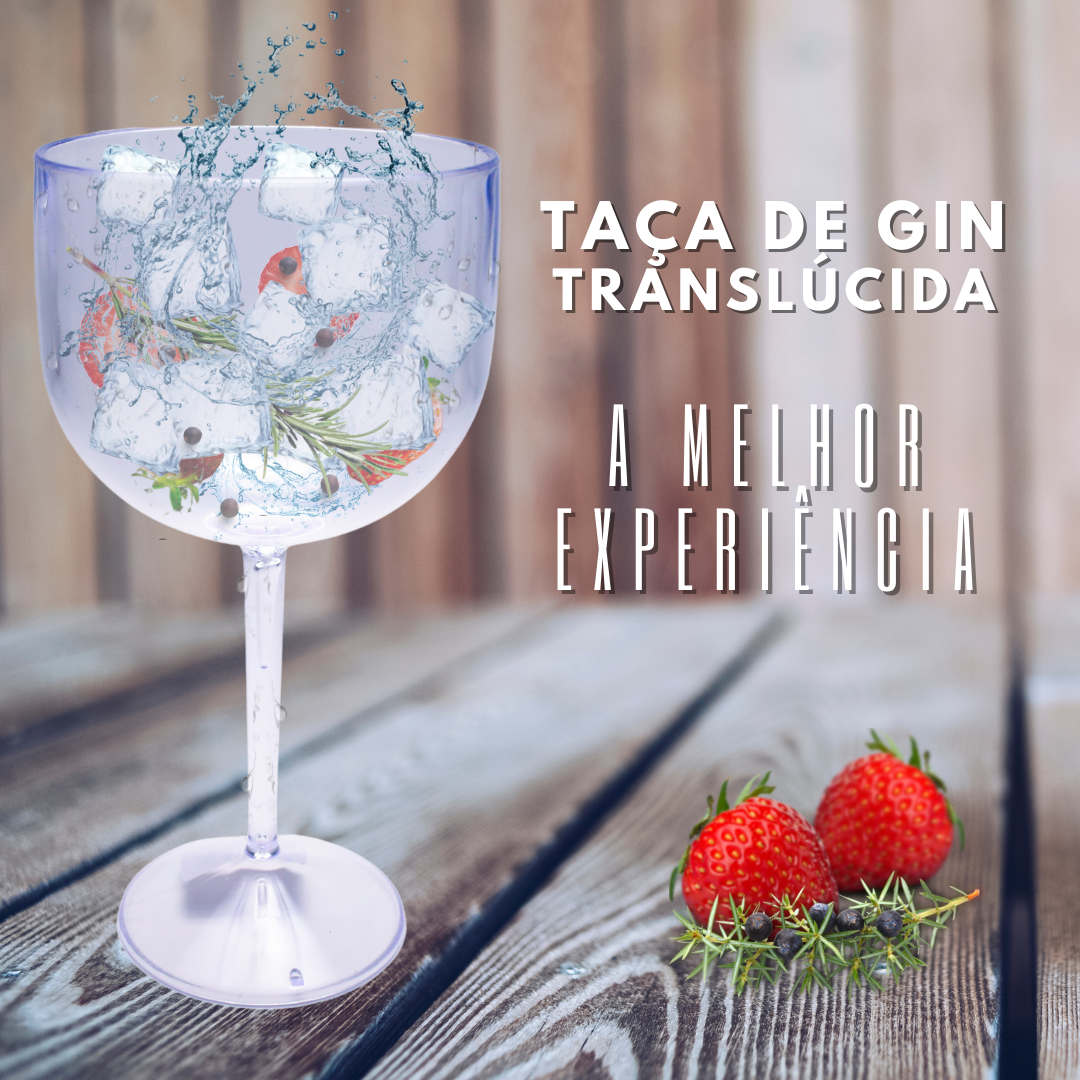 5 Taças De Gin Acrílico Colorido 550 ML:Azul-bebê - 2