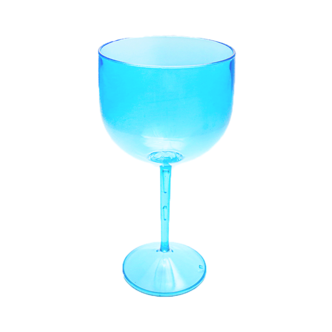 5 Taças De Gin Acrílico Colorido 550 ML:Azul-bebê