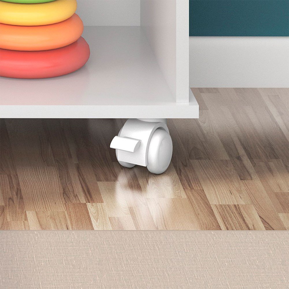 Nicho Organizador c/ 3 Gavetas com Rodízio Roterdã Q01 Branco/Branco - Amarena Móveis - 7