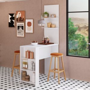 Bancada Luna com Painel Greta para Cozinha