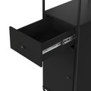 Ver imagem 3 de Estante Organizadora Multiuso Livreiro Prateleiras Gaveta Porta Industrial Escritório Criare Preto