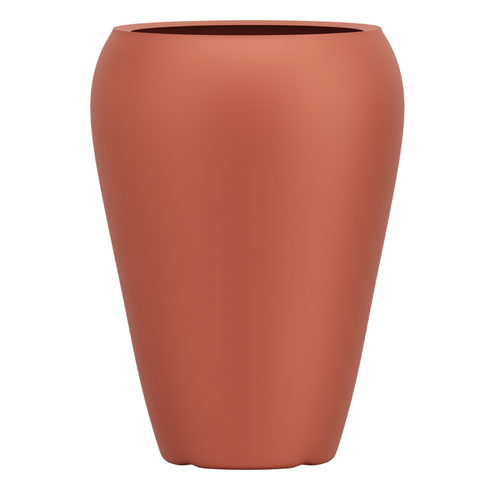 Vaso Fibra de Vidro Cachepot 46cm Vietnamita Decorativo Sala Plantas Terracota Fosco