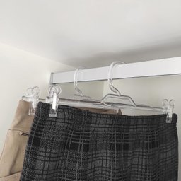 10 Cabides de Presilha para Saia Loja Plástico Transparente 31,5cm Cinquetti - 6