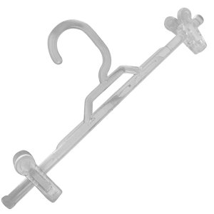 10 Cabides de Presilha para Saia Loja Plástico Transparente 31,5cm Cinquetti