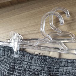 10 Cabides de Presilha para Saia Loja Plástico Transparente 31,5cm Cinquetti - 3