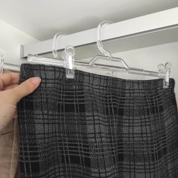 10 Cabides de Presilha para Saia Loja Plástico Transparente 31,5cm Cinquetti - 5