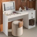 Ver imagem 1 de Penteadeira com Espelho 2 Gavetas Versa Home Branco
