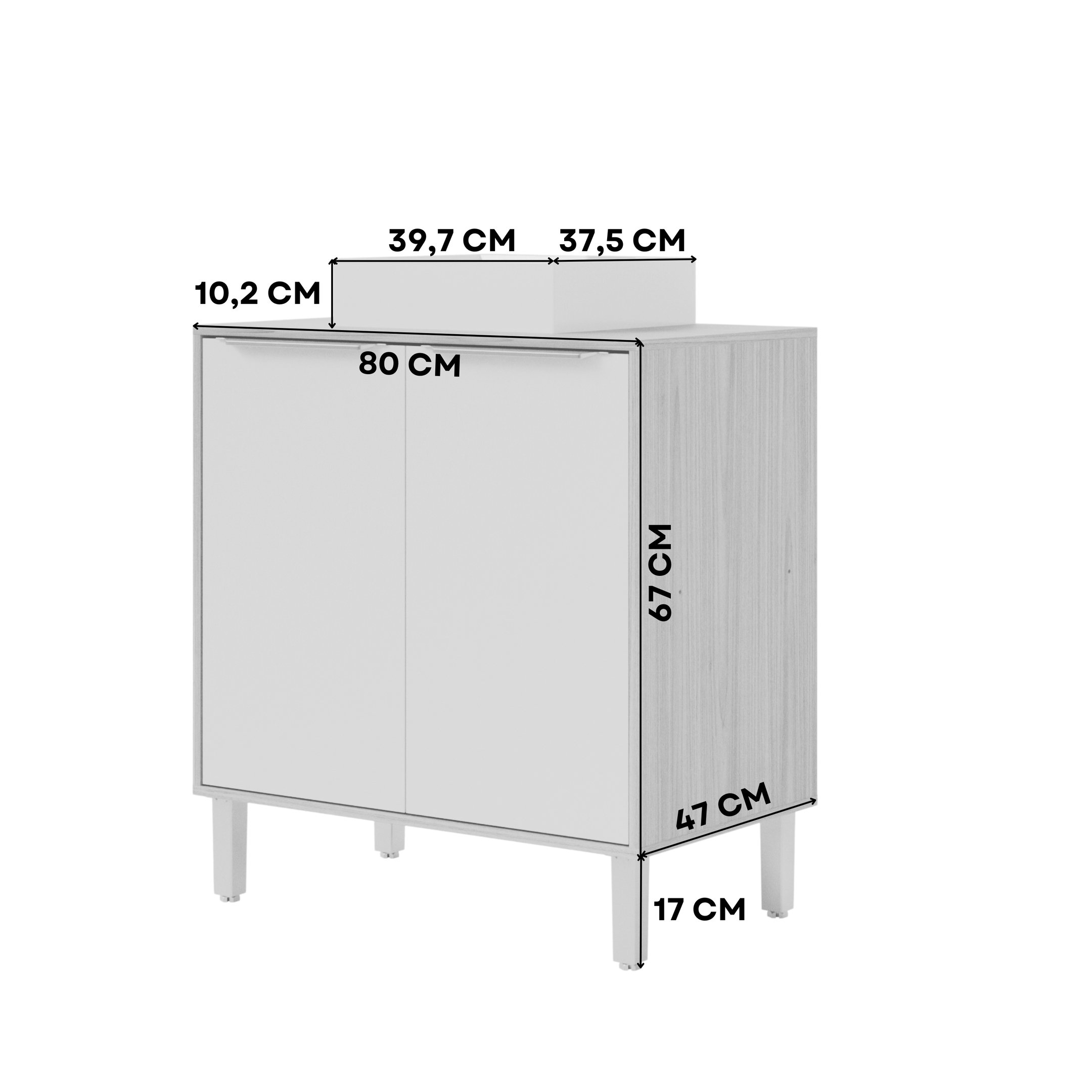 Armário para Banheiro 80 Cm com Cuba Elis - 5