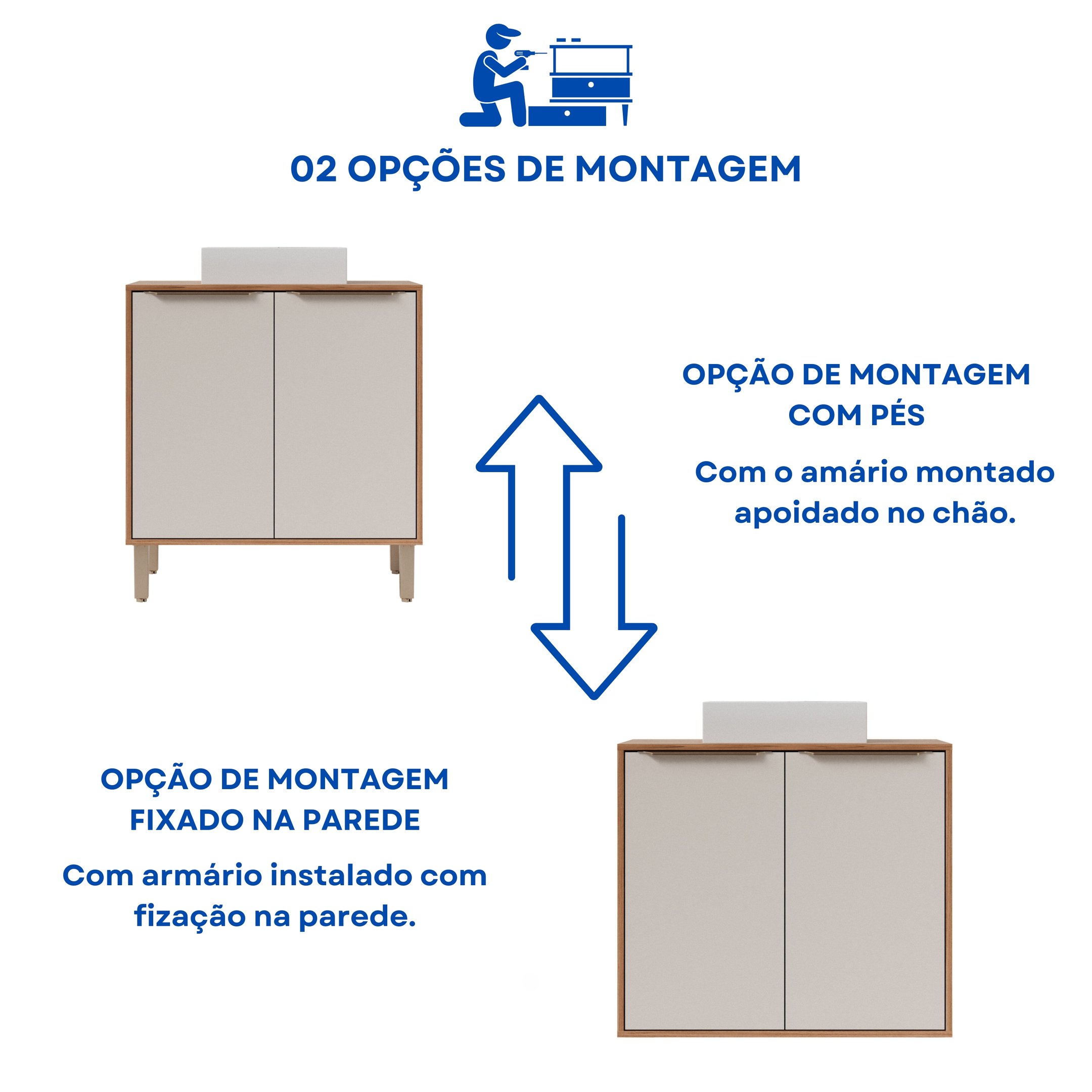 Armário para Banheiro 80 Cm com Cuba Elis - 15