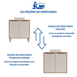 Armário para Banheiro 80 Cm com Cuba Elis - 15