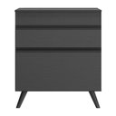 Ver imagem 5 de Balcão Cozinha para Cooktop 70cm 1 Porta 1 Gaveta Veneza Multimóveis V3706 Preto