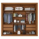 Ver imagem 2 de Guarda Roupa Casal Trianon 2 Portas 4 Gavetas Cinamomo Fosco - Zanzini