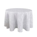 Ver imagem 1 de Toalha de Mesa Redonda em Jacquard Medalhão Branco - 2,80m Sua Casa Decor
