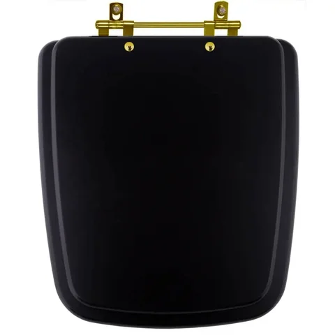 Assento Sanitário Boss Noir para vaso Incepa Com Ferragem Dourada