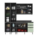 Ver imagem 5 de Cozinha Compacta Margarida 200cm com Tampo, 4 Peças, 8 Portas e 3 Gavetas com Divisor de Talheres