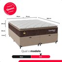 Ver imagem 4 de Cama Box Baú Queen + Colchão Comfort Class Pillow Top Marrom/suede Bege