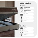 Ver imagem 3 de Cama Box Baú Queen + Colchão Comfort Class Pillow Top Marrom/suede Bege