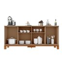 Ver imagem 3 de Buffet Mondrian Moderno 4 Portas sem Gavetas MDP 180cm Sued Freijó Casah