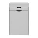 Ver imagem 2 de Penteadeira 54cm com Espelho 1 Gaveta 1 Porta Basculante e Puff Multimóveis Cr35251 Branco/rosa
