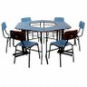 mesa escolar sextavada com cadeira Dimovesc esc12 - 1