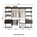 Ver imagem 3 de Closet Aberto Modular para Casal 265cm Eternity Preto
