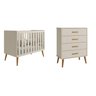 Quarto de Bebê Completo com Cômoda 4 Gavetas e Berço Isis - 1