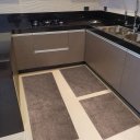 Ver imagem 3 de Kit Cozinha 3 Pçs Classic Tapete Passadeira Shaggy Antider. Marrom