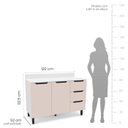Ver imagem 2 de Armário Balcão de Cozinha 120cm com 2 Portas e 3 Gavetas 250012 Meena Politorno Moveis
