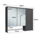 Ver imagem 4 de Armário Espelheira para Banheiro Olívia com 3 Portas e Toalheiro