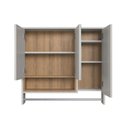 Ver imagem 2 de Armário Espelheira para Banheiro Olívia com 3 Portas, Um Nicho e Toalheiro