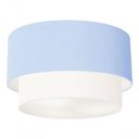 Ver imagem 2 de Plafon Duplo Cilíndrico Vivare Md-3045 Cúpula Tecido 40x35cm - Bivolt Azul-bebê-branco 127/220v