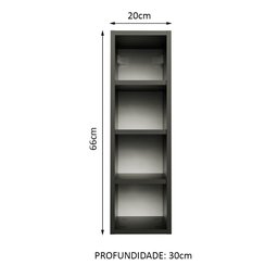 Adega Madesa 20 cm para Cozinhas Reims, Glamy e Agata Preto Cor:Preto - 2