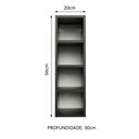 Ver imagem 2 de Adega Madesa 20 cm para Cozinhas Reims, Glamy e Agata Preto Cor:Preto