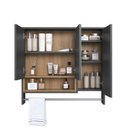 Ver imagem 5 de Armário Espelheira para Banheiro Olívia com 3 Portas, Um Nicho e Toalheiro