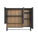 Ver imagem 2 de Armário Espelheira para Banheiro Olívia com 3 Portas, Um Nicho e Toalheiro