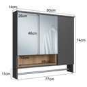 Ver imagem 4 de Armário Espelheira para Banheiro Olívia com 3 Portas, Um Nicho e Toalheiro