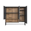 Ver imagem 6 de Armário Espelheira para Banheiro Olívia com 3 Portas, Um Nicho e Toalheiro