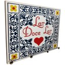 Ver imagem 2 de Porta Chaves de Parede Decorativo em Madeira - Lar Doce Lar